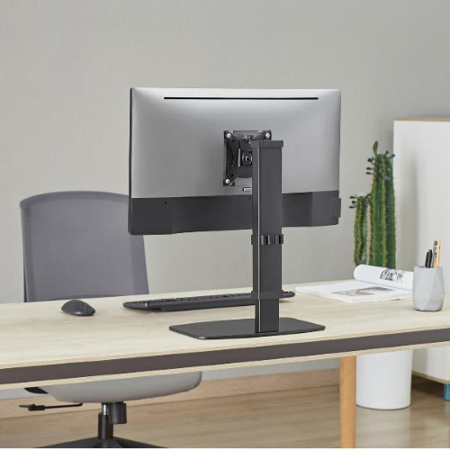 EQUIP 650126 STAFFA PER MONITOR 17"-32 INDIPENDENTE ALLUNGABILE VERTICALMENTE SUPPORTA FINO A 8KG VESA FINO A 100x100 BALCK
